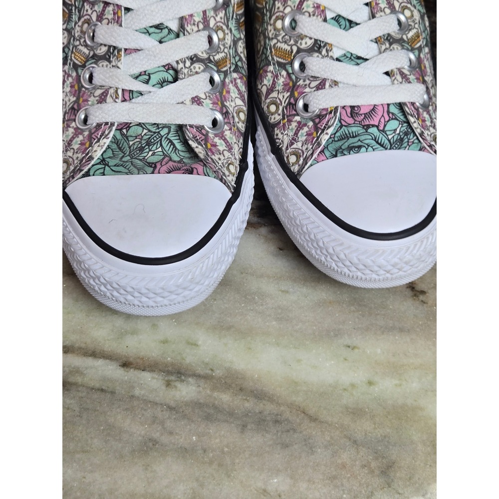 Converse Chuck Taylor All Star Sugar Skull Floral Low Top Sneakers Multicolor W7 - Picture 3 of 11